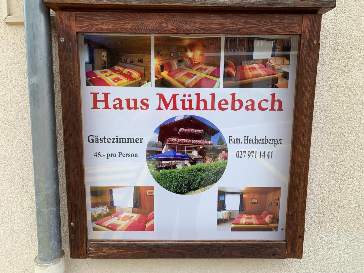 Hotel Haus Mühlebach Ernen Exterior foto